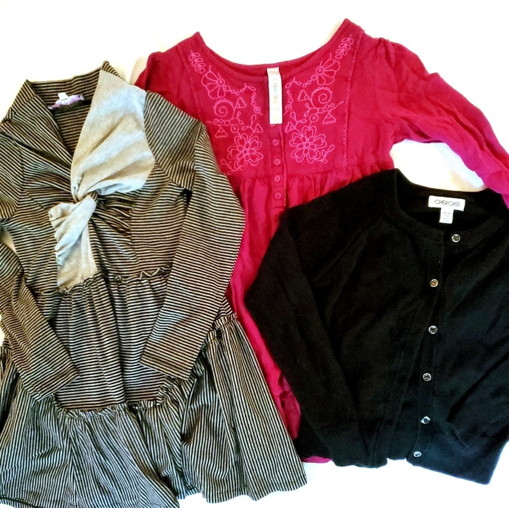 Girls Size 7/8 Dresses + Cardigan bundle